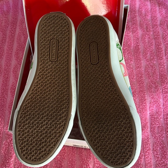 Rare Vintage Coach sneakers Barrett barely worn pink multi lime green piping - Picture 5 of 6